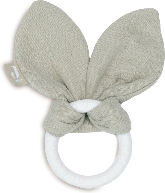 Jollein Bijtring Siliconen Bunny Ears - Olive Green van Jollein