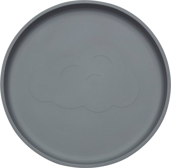 Jollein - Bordje (Storm Grey) - Siliconen - Baby Bord, Baby Servies - 6-18 maanden van Jollein
