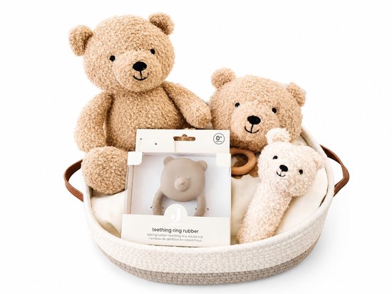 Jollein cadeaumand teddy - kraamcadeau - kraampakket - geboortecadeau