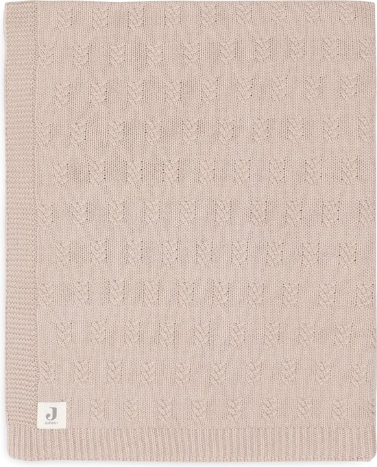 Jollein - Deken Ledikant 100x150cm - Dekentje Baby - Grain Knit - Wild Rose van Jollein