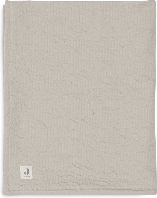 Jollein - Deken Ledikant 100x150cm - Dekentje Baby - Soft Waves - Nougat/Velvet van Jollein