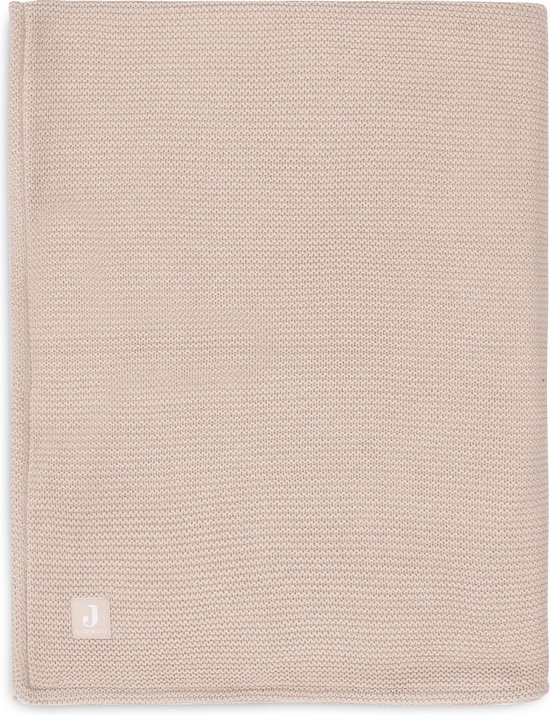 Jollein - Deken Wieg 75x100cm - Wiegdeken, Wiegdekentje, Dekentje Baby - Basic Knit - Basic Knit - Wild Rose/Fleece van Jollein