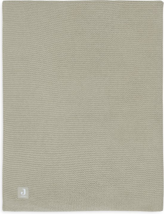 Jollein - Deken Wieg 75x100cm - Wiegdeken, Wiegdekentje, Dekentje Baby - Basic Knit - Olive Green van Jollein