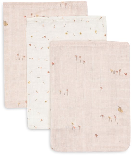Jollein Hydrofiel Monddoekje - 15x20cm - Pretty Picnic - 3 Stuks van Merkloos
