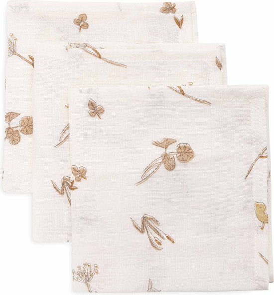 Jollein - Hydrofiel Monddoekje 31x31cm - Baby Hydrofiele Doeken, Spuugdoekjes, Speendoekje - 3 Stuks - Riverside van Jollein