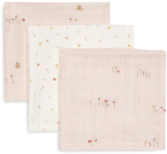 Jollein Hydrofiel Monddoekje - 31x31cm - Pretty Picnic - 3 Stuks van Merkloos