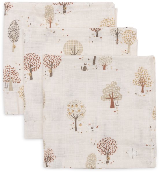 Jollein Hydrofiel Monddoekje Basic - Tiny Park - 3 Stuks van Merkloos