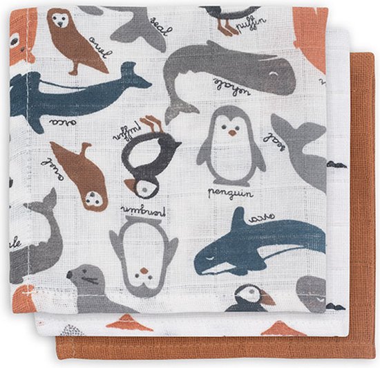 Jollein Hydrofiel Monddoekje Polar - 3 Stuks van Jollein