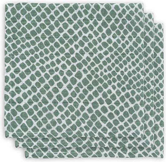 Jollein Hydrofiel Monddoekje Snake - Ash Green - 3 Stuks van Jollein
