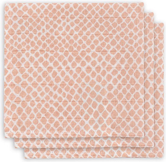 Jollein Hydrofiel Monddoekje Snake - Pale Pink - 3 Stuks van Jollein