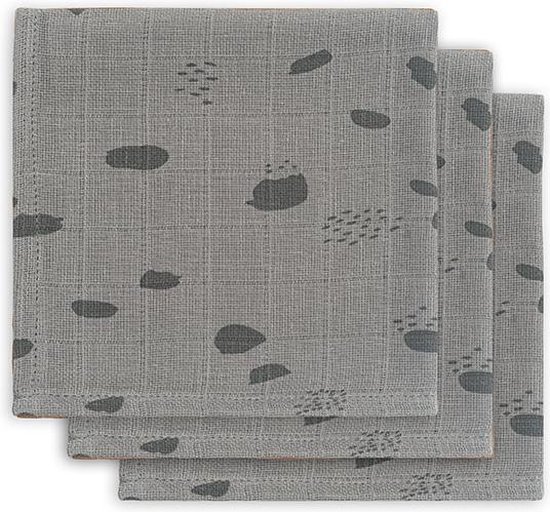 Jollein Hydrofiel Monddoekje Spot - Storm Grey - 3 Stuks van Jollein