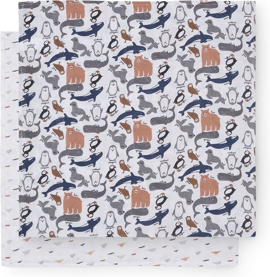 Jollein Hydrofiel Multidoek Polar 115x115cm - 2 Stuks van Jollein