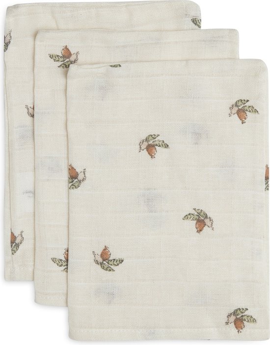 Jollein - Hydrofiel Washandje 15x20cm - Baby Washandje - Rosehip - 3 Stuks van Jollein