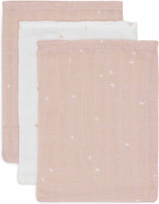 Jollein Hydrofiel Washandje 15x20cm Twinkling Wild Rose (3pack)