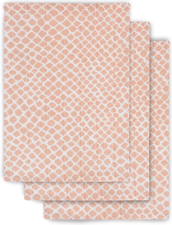 Jollein Hydrofiel Washandje Snake - Pale Pink - 3 Stuks van Jollein