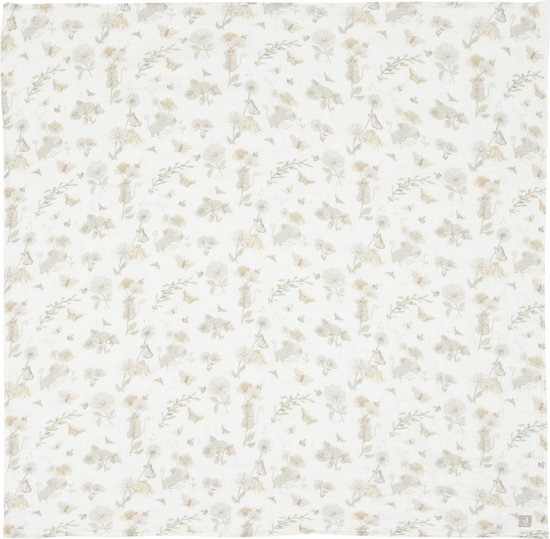 Jollein - Hydrofiele Doek Large 115x115cm - Inbakerdoek, Spuugdoekjes, Baby Doeken - Zacht Katoen - Dreamy Mouse van Jollein