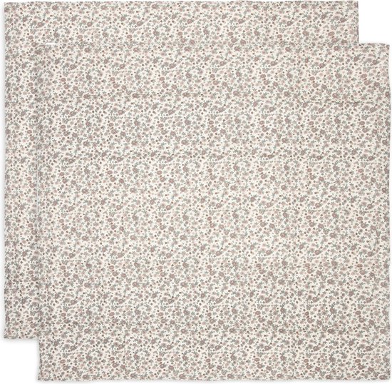 Jollein - Hydrofiele Doek Large 115x115cm - Inbakerdoek, Spuugdoekjes, Baby Doeken - Zacht Katoen - Retro Flowers - 2 Stuks van Jollein