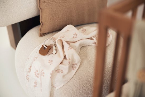 Jollein - Hydrofiele Doek Large 115x115cm - Inbakerdoek, Spuugdoekjes, Baby Doeken - Zacht Katoen - Twig - Wild Rose - 2 Stuks van Jollein