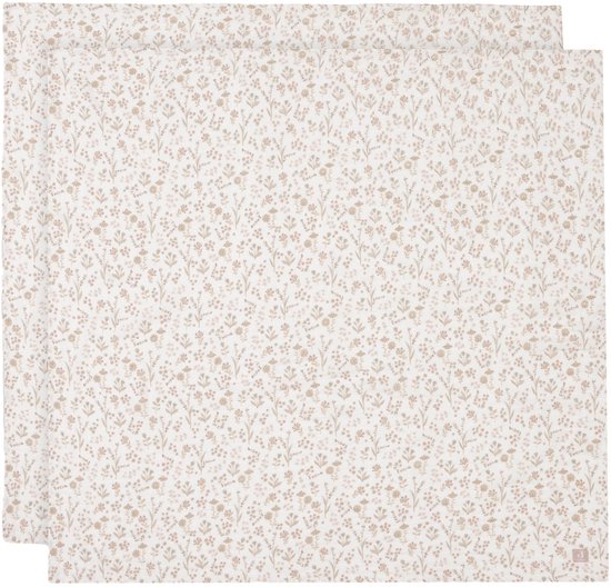 Jollein - Hydrofiele Doek Large 115x115cm - Inbakerdoek - Zacht Katoen - 2 Stuks - Bloomy van Jollein