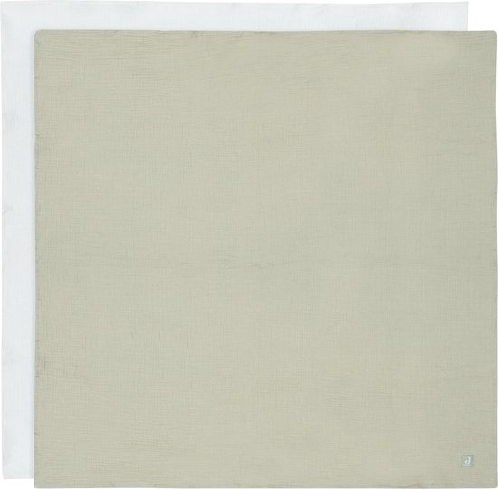Jollein Hydrofiele Doek Large - 115x115cm - Olive Green/Ivory - 2pack van Jollein