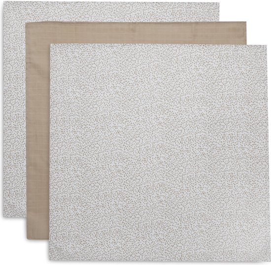 Jollein Hydrofiele Doek Small 70x70cm Dotted - 3 Stuks van Jollein