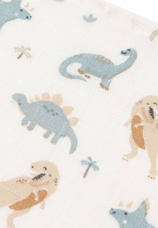 Jollein - Hydrofiele Doek Small 70x70cm - Inbakerdoek, Spuugdoekjes, Baby Doeken - Zacht Katoen - 3 Stuks - Roarsome van Jollein