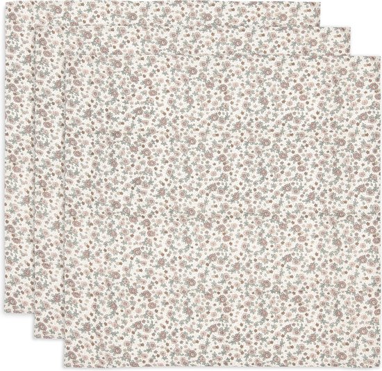 Jollein - Hydrofiele Doek Small 70x70cm - Inbakerdoek, Spuugdoekjes, Baby Doeken - Zacht Katoen - Retro Flowers - 3 Stuks van Jollein
