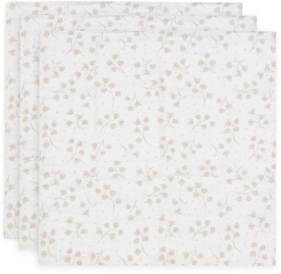 Jollein - Hydrofiele Doek Small - 70x70cm - Leafy Dreams - 3 Stuks van Jollein