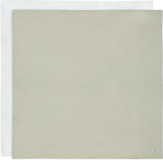 Jollein Hydrofiele Doek Small - 70x70cm - Olive Green/Ivory - 4pack van Jollein