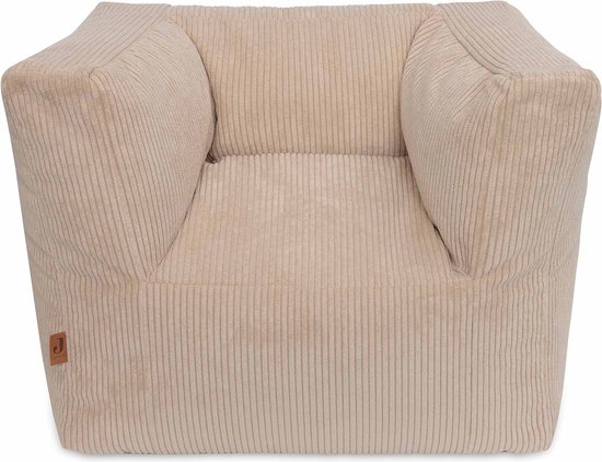 Jollein - Kinderfauteuil - Corduroy - Natural - Kinder Zitzak - 1 t/m 4 jaar van Jollein