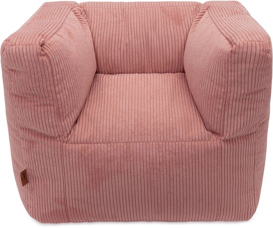 Jollein - Kinderfauteuil - Corduroy - Wild Rose - Kinder Zitzak - 1 t/m 4 jaar van Merkloos