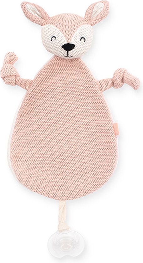 Jollein - Knuffeldoekje Deer (Pale Pink) - Speenknuffel, Speendoekje Baby, Speendoek - Katoen van Jollein