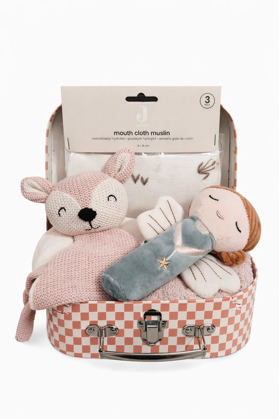 Jollein koffer meisje klein - cadeaupakket - geboortepakket - kraamcadeau van Merkloos