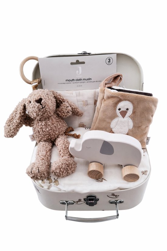 Jollein koffer neutraal - cadeaupakket - geboortepakket - kraamcadeau van Jollein