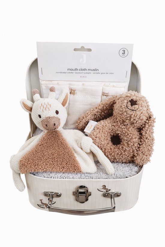 Jollein koffer neutraal klein - cadeaupakket - geboortepakket - kraamcadeau van Jollein