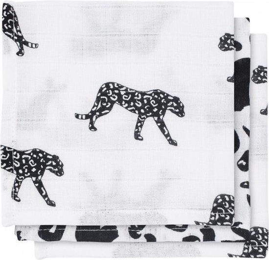 Jollein Leopard Monddoekje Hydrofiel 3 Stuks van Jollein