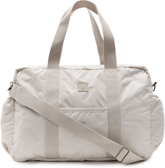 Jollein - Luiertas Embossed Lily - Sand - 100% Polyester - Verzorgingstas - 42x30cm van Jollein