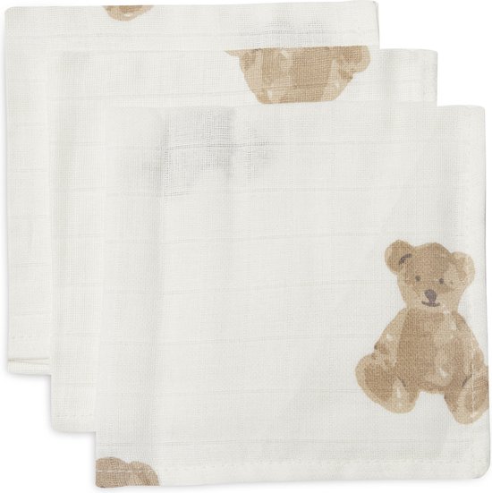 Jollein Monddoekje Hydrofiel Teddy Bear - 3 Stuks van Jollein