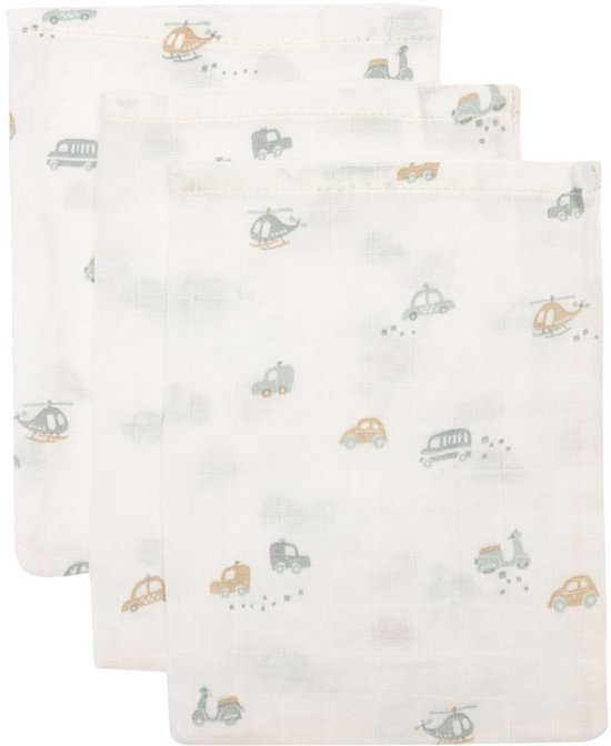 Jollein On The Go 3 Stuks Hydrofiel Washandjes 536-848-68075 van Jollein