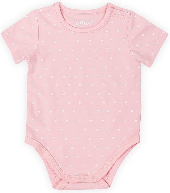 Jollein Romper korte mouw 50/56 Hearts soft pink van Jollein