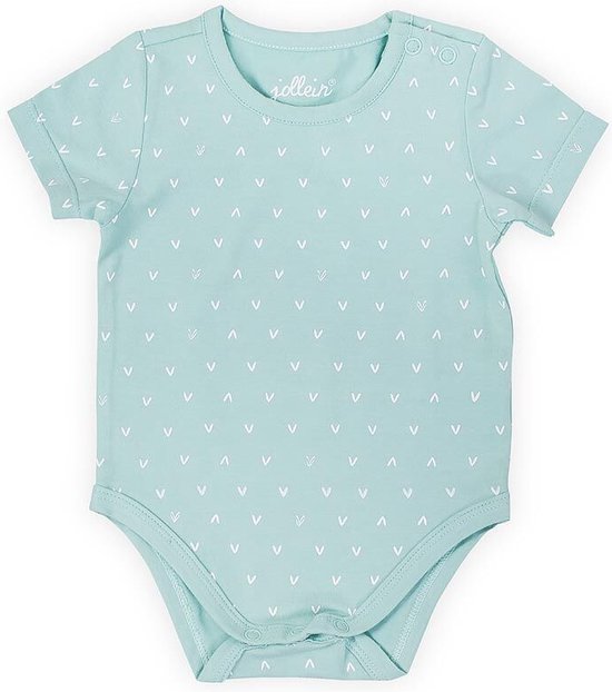 Jollein Romper korte mouw 74/80 Hearts soft green van Jollein