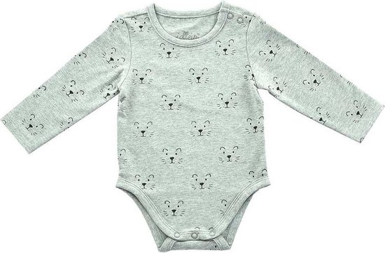 Jollein Romper lange mouw 50/56 Little lion grey van Jollein