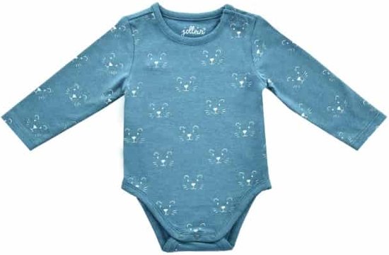 Jollein romper lange mouw Little lion teal - 74-80 van Jollein