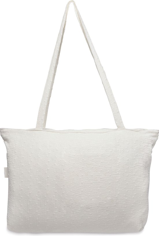 Jollein - Shopper (Embroidery - Ivory) - Katoen - Luiertas, Verzorgingstas - 45x34cm van Jollein
