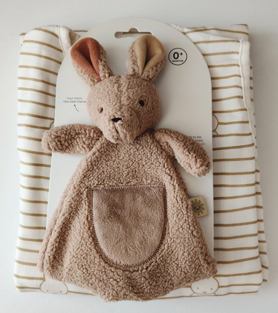 Jollein slaappakket baby neutraal - knuffeldoek kangaroo - babyslaapzak 70 cm nijntje van Merkloos