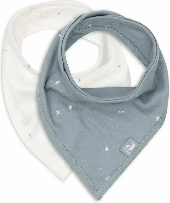 Jollein - Slab Bandana - Katoen - Slabbetjes Baby - 2 Stuks - Twinkling Sea Green - 2 Stuks van Jollein