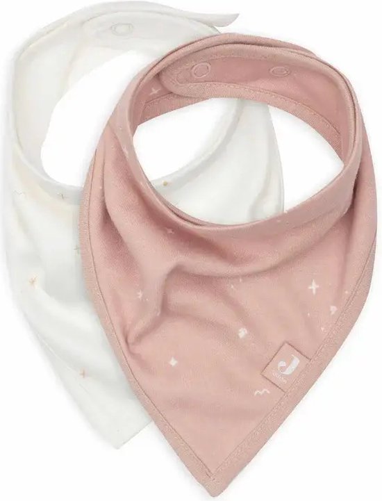 Jollein - Slab Bandana - Katoen - Slabbetjes Baby - 2 Stuks - Twinkling Wild Rose - 2 Stuks van Jollein