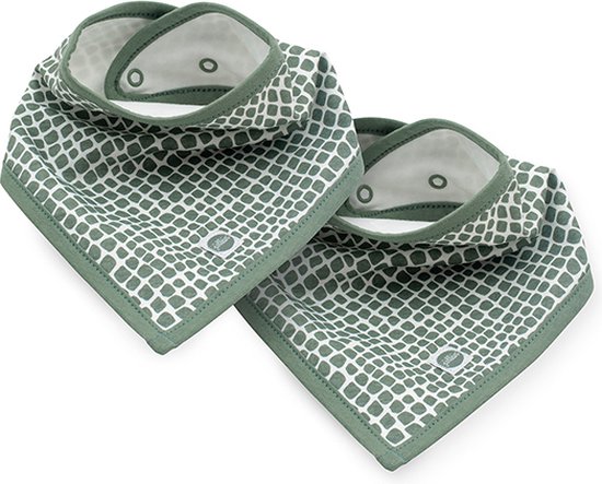 Jollein Slab Bandana Snake - Ash Green - 2 Stuks van Jollein