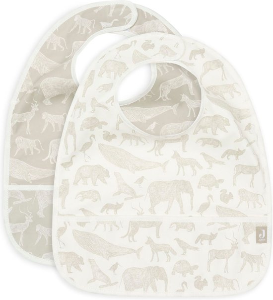 Jollein Slab Waterproof Animals Nougat (2pack) van Jollein