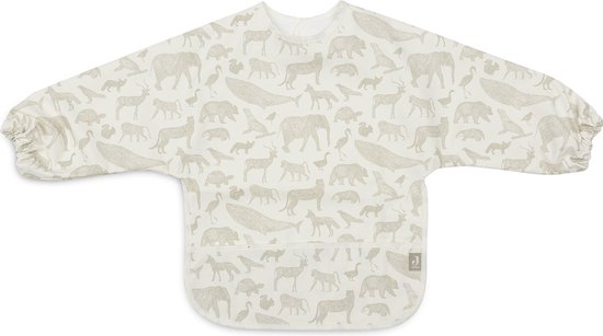 Jollein Slab Waterproof met Mouw Animals Olive Green van Jollein